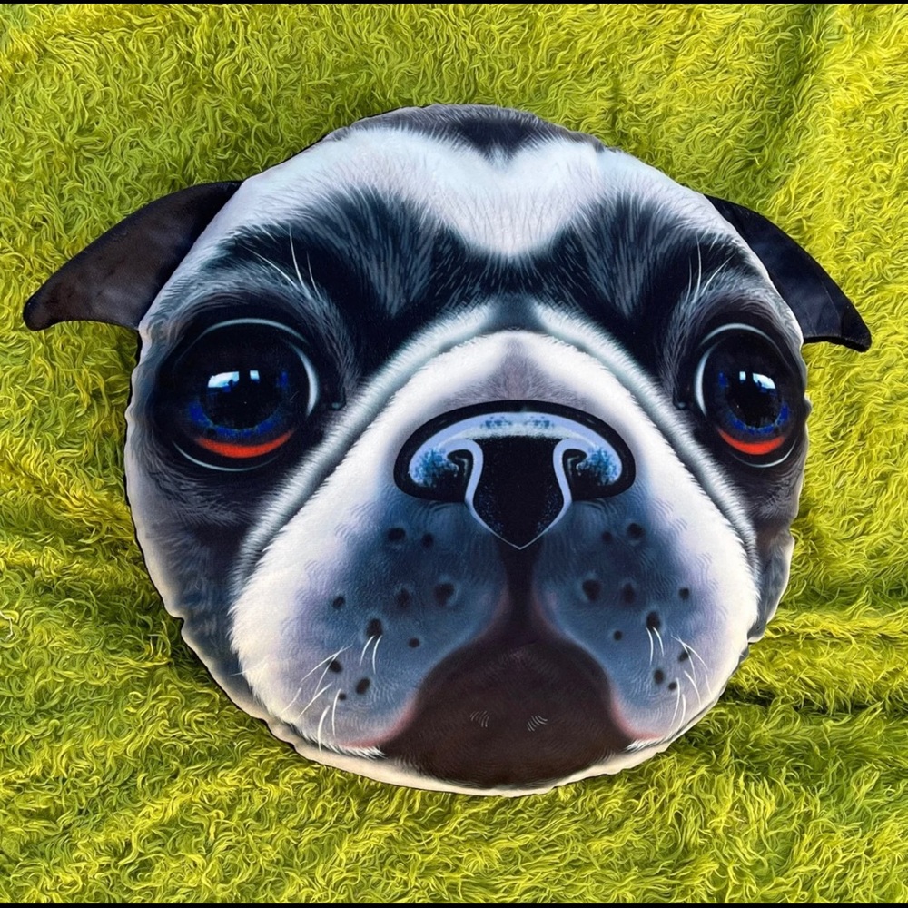 Plush Pug Pillow 17 Inches